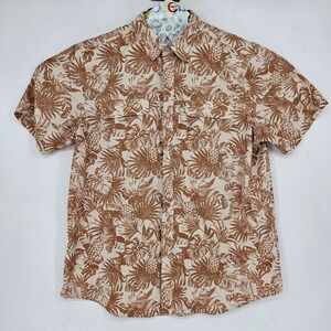 Ariat‎ Tek Shirt Mens Large Button Up Vented Performance Hawaiian Short Sleeve